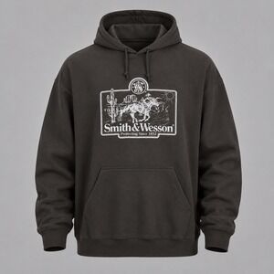 Smith & Wesson Graphic Pullover Hoodie Men's 3XL Black Midweight Fleece NWT